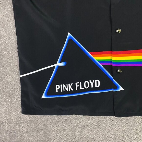 Vintage 2003 Pink Floyd Dark Side Of The Moon Shirt Men's Large Dragonfly Button - Picture 4 of 10